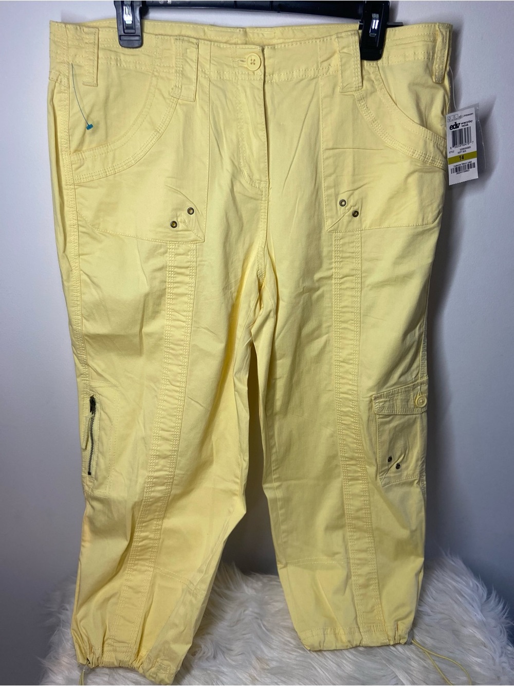 Macy's Soft Sun Yellow Utility Cargo Pants